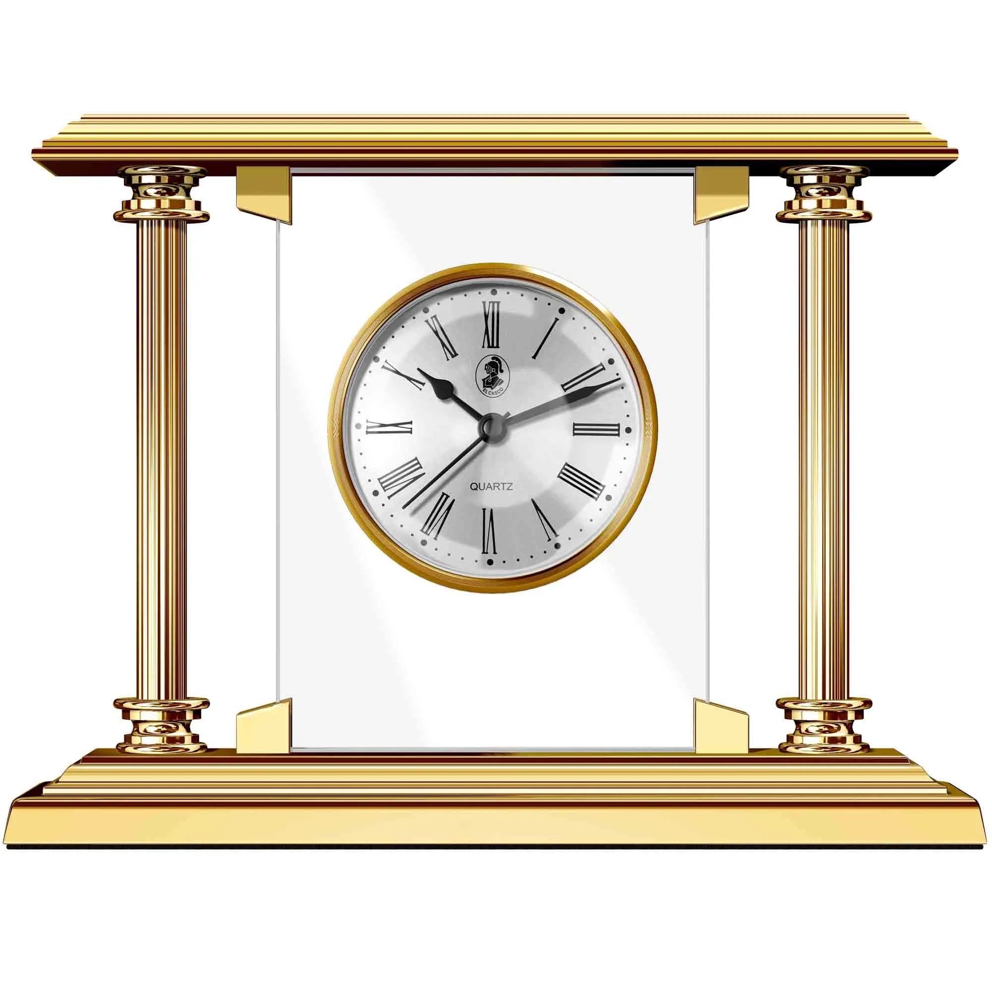 El Casco 23 Kt Gold Plated Desk Clock
