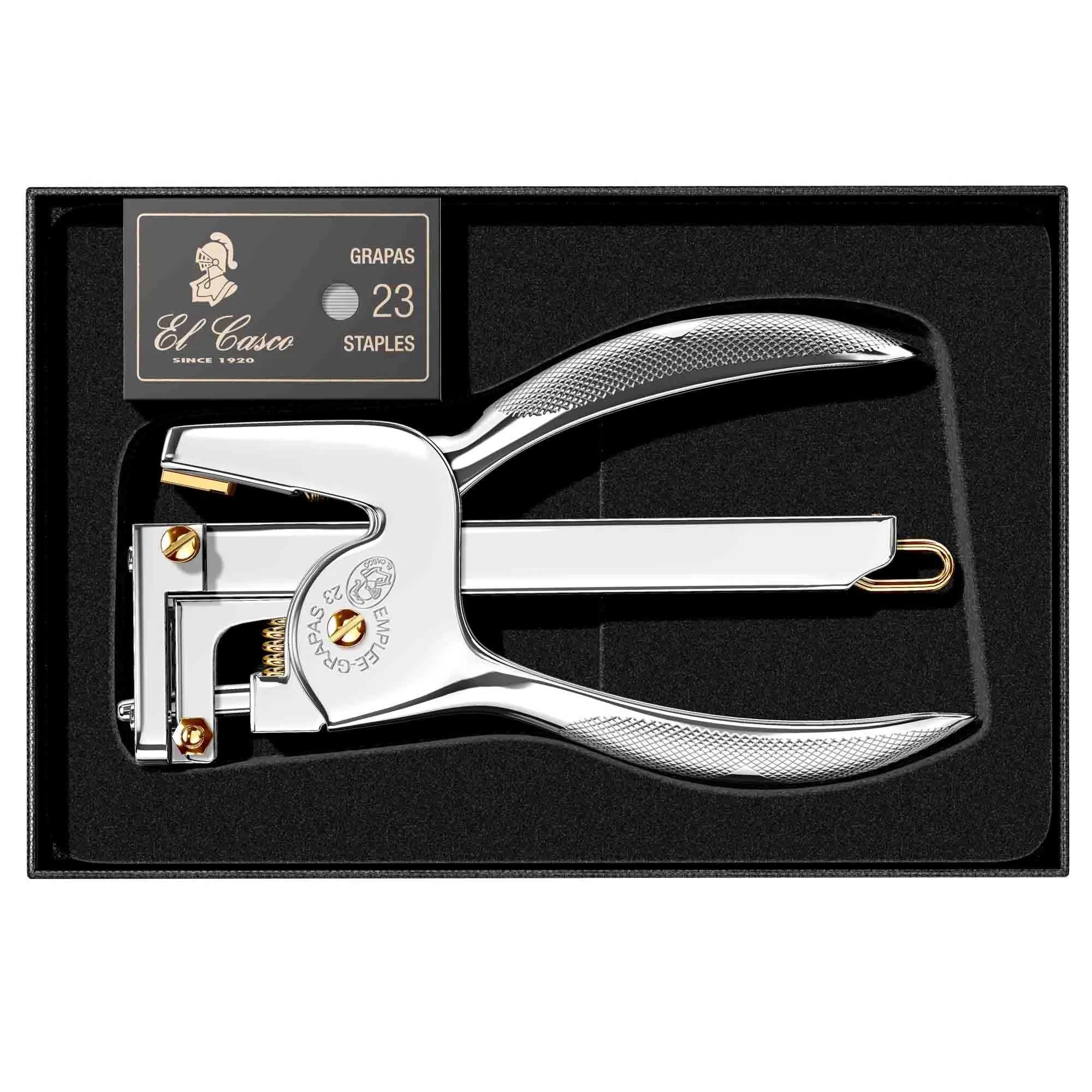 El Casco 23 Kt Gold and Chrome Plated Plier Stapler