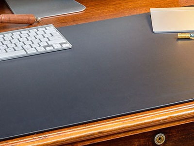 Large Leather Desk Pad, Handmade Leather Table Mat, Personalized